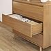 Max & Lily Scandinavian 3 Drawer Dresser, Pecan