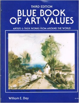 Paperback Blue book of art values: Artists & their works from around the world Book