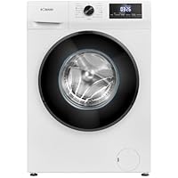 Bomann® Waschmaschine 7kg | max. 1400 U/min | 10 Jahre Motor-Garantie | effizienter, leiser & langlebiger Invertermotor | 15 Programme | | LED-Display | Washing Machine | WA 7175 weiß-schwarz