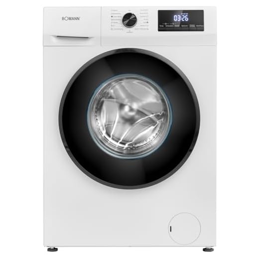 Bomann® Waschmaschine 7kg | max. 1400 U/min | 10 Jahre Motor-Garantie | effizienter, leiser & langlebiger Invertermotor | 15 Programme | Endzeitvorwahl | LED-Display | Washing Machine | WA 7175 weiß