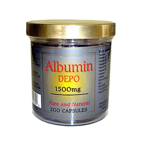 Albumin DEPO Premium Gold Vitamin A, B1, B2, B6, B12, C, Calcium, Zinc, Royal Jelly - 200 Capsules