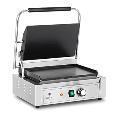 Royal Catering RCPKG-2200-S Kontaktgrill glatt 2.200 W Elektrogrill Elektrogriller Grill elektro