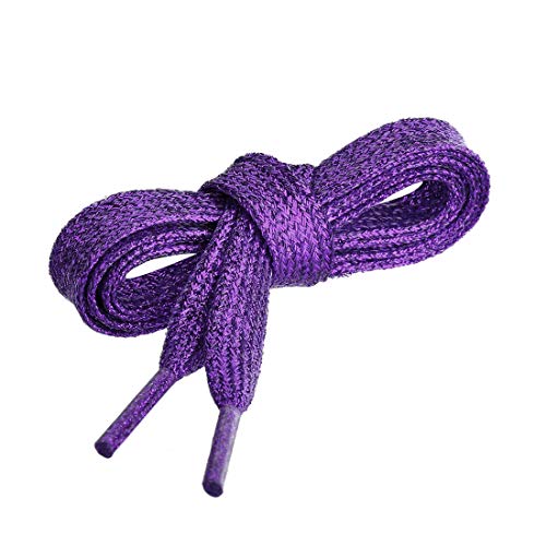 Allegra K Glitter Shiny Metallic Sparkling Shimmery Flat Sneakers Shoelace Shoe Laces Strings 110Cm/43.31" Light Purple #TOP2