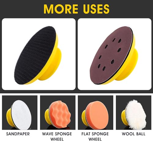 image for S SATC Sanding Blocks 5 Inch Hook and Loop Sanding Block 2 PCS Round a