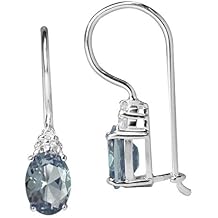 Silvershake Birthstone Gemstones 925 Sterling Silver Hook Earrings