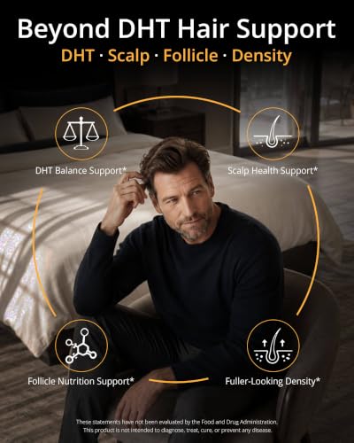 HiWell Absorfyx DHT Blocker for Men, 10-in-1 Hair Growth Supplement with Florida Grown Saw Palmetto 320mg, GMO Free, Gluten Free, for Thinning Hair, Hairline & Crown Support, 90 Softgels, 45 Servings — view 5