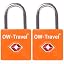 62a) Orange Square Key Padlock (2 Pack)