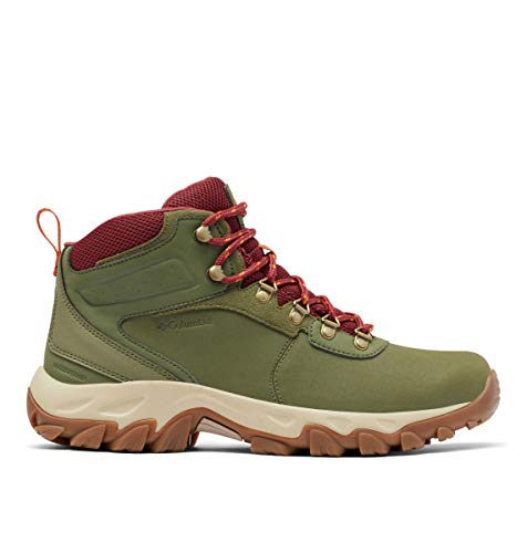 Columbia mens Newton Ridge Plus Ii Waterproof hiking boots, Hiker Green/Marsala Red, 16 US