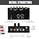WIYETY Phono Vorverstärker Plattenspieler mit MM Abtast Systemen, Vorverstärker für Plattenspieler für Plattenspieler, RCA Input & Output Interfaces, Verstärker Stereo mit DC 12V Netzteil