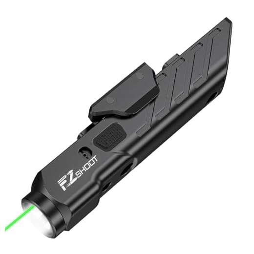 EZshoot 1700 Lumens Tactical Laser Light Combo for Rifle with Magnetic Rechargeable Compatible with Picatinny and M-Rail, Rilfe Flashlight Green Laser Light Combo with Strobe Mode