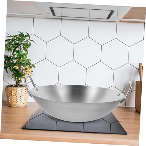Wok grueso con dos asas, apto para cocina eléctrica e inducción miniatura 6