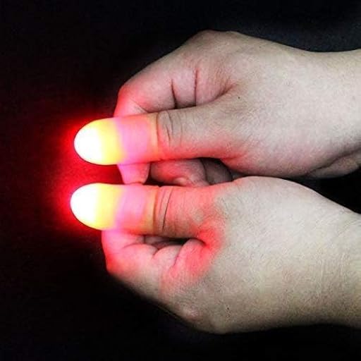 ZQION Puntas de pulgar con luz roja mágica para el dedo, trucos mágicos, dedo falso con luz LED, accesorios de accesorios de fiesta (2 pares) | Ya disponible en tu tienda friki favorita! En mundofriki.es! ZQION Puntas de pulgar con luz roja mágica para el dedo, trucos mágicos, dedo falso con luz LED, accesorios de accesorios de fiesta (2 pares) | Ya disponible en tu tienda friki favorita! En mundofriki.es!