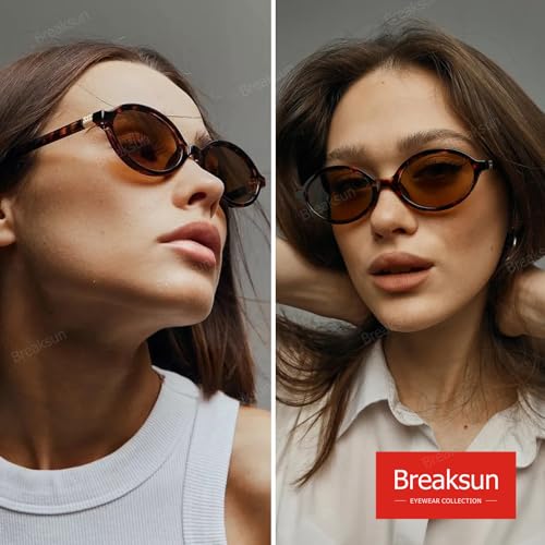 Retro Oval Sunglasses for Women Men Trendy Round Sunnies 90s Vintage Style3
