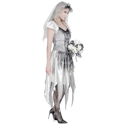 WIDMANN 05462 Costume Sposa Spettral M Corto Bianco #054C, Multicoloured - Image 3