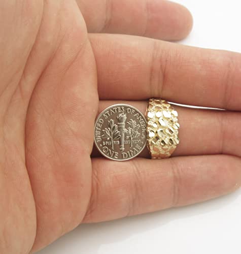 10K Yellow Gold Thin Nugget Ring Size 8 Ring3