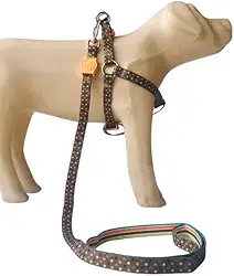 MY PET BRASIL Peitoral Para Cachorros Porte Médio Ajuste Fácil No Corpo Do Pet Poá Coleira Peitoral Regulável Confortável E Resistente