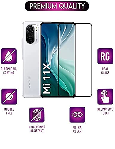 Image of BLACKSHEEP Advanced HD+ Tempered Glass Screen Protector Designed for Mi 11X 5G / Mi 11x pro 5G - Edge to Edge Full Screen Coverage with Easy Installation Kit (Pack of 1)
