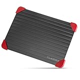 Innovative Fast Meat Defrosting Tray with Silicone Rubber Corner Feet by Clasier– Rated for The Safest & Quickest Way to Melt Ice of Frozen Thaw Food - No Electricity, No Microwave or Hot Water Needed