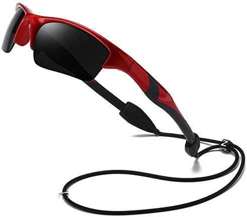 DUCO K014 - Gafas de sol deportivas para niños y niñas de 6 a 10 años, Negro -