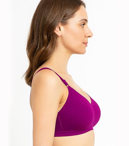 Image of SONA M1020 Non-Padded Non-Wired Molded Medium Coverage T-Shirt Bra with Adjustable Straps