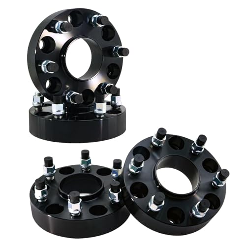 Image of 6x139.7 Wheel Spacers for 1999-2024 Chevy Silverado GMC Sierra 1500 Yukon Escalade, 03-14 Savana Express Tahoe, 07-13 Avalanche, 15-24 Suburban, 1.5 inch 6x5.5 inch 78.1mm Hub Bore M14x1.5 Studs, 4 PCS