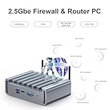 VENOEN Firewall Micro Appliance 2.5gbe Firewall mini PC Celeron J4125, 4x2.5GbE I225-V LAN Firewall Router PC, 8GB RAM 256GB SSD Fanless PC, AES-NI, HD, VGA, 2xUSB 3.0, SIM Slot, VPN Server - Image 6