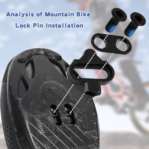 2pack Bike SPD Cleats Cycling Cleat for Cycling Shoes Bike Pedals Cleats Compatible with SH-51 / SH-56 Look X-Track Pedals Perfect for Mountain Biking(Size:SH-51) - Thumbnail 4