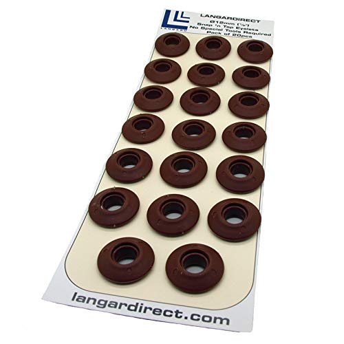 Langardirect Brown Langard 12Mm Snap 'N' Tap Eyelets Pack Of 20Pcs