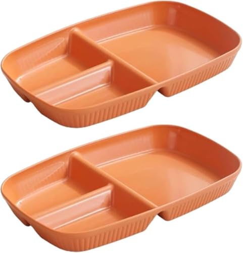 Farigrut (10個)ランチプレート サラダ皿 仕切り皿 軽い 割れにくい 深め すくいやすい 食器 フード トレイ 皿 クリーム カフェ風 分割ディナートレイランチコンテナフードプレート クリーム ベージュ 電子レンジ 食洗機対応 子供用食器 ワン