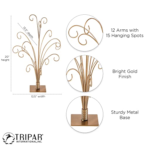 image for Tripar 20 Inch Gold Finish Ornament Tree Christmas Holiday Display Sta