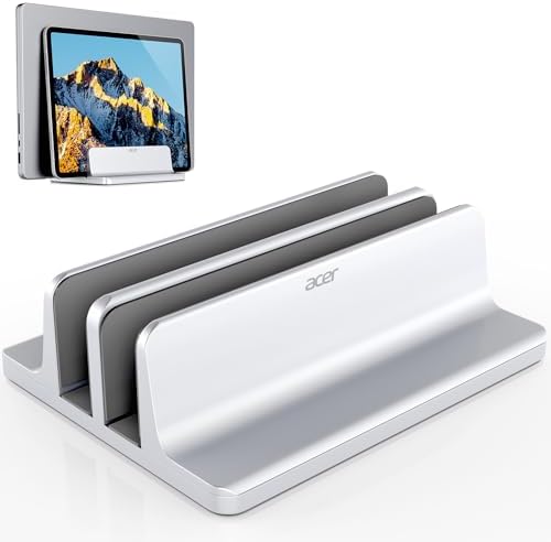 acer Dual Vertical Laptop Stand, Upright Desktop Stand Holder with ...