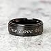 Cavalier Jewelers Purity Ring - True Love Waits - Black Plated Titanium Band (8mm Wide) - Men's & Women's Sizes [Size 7]