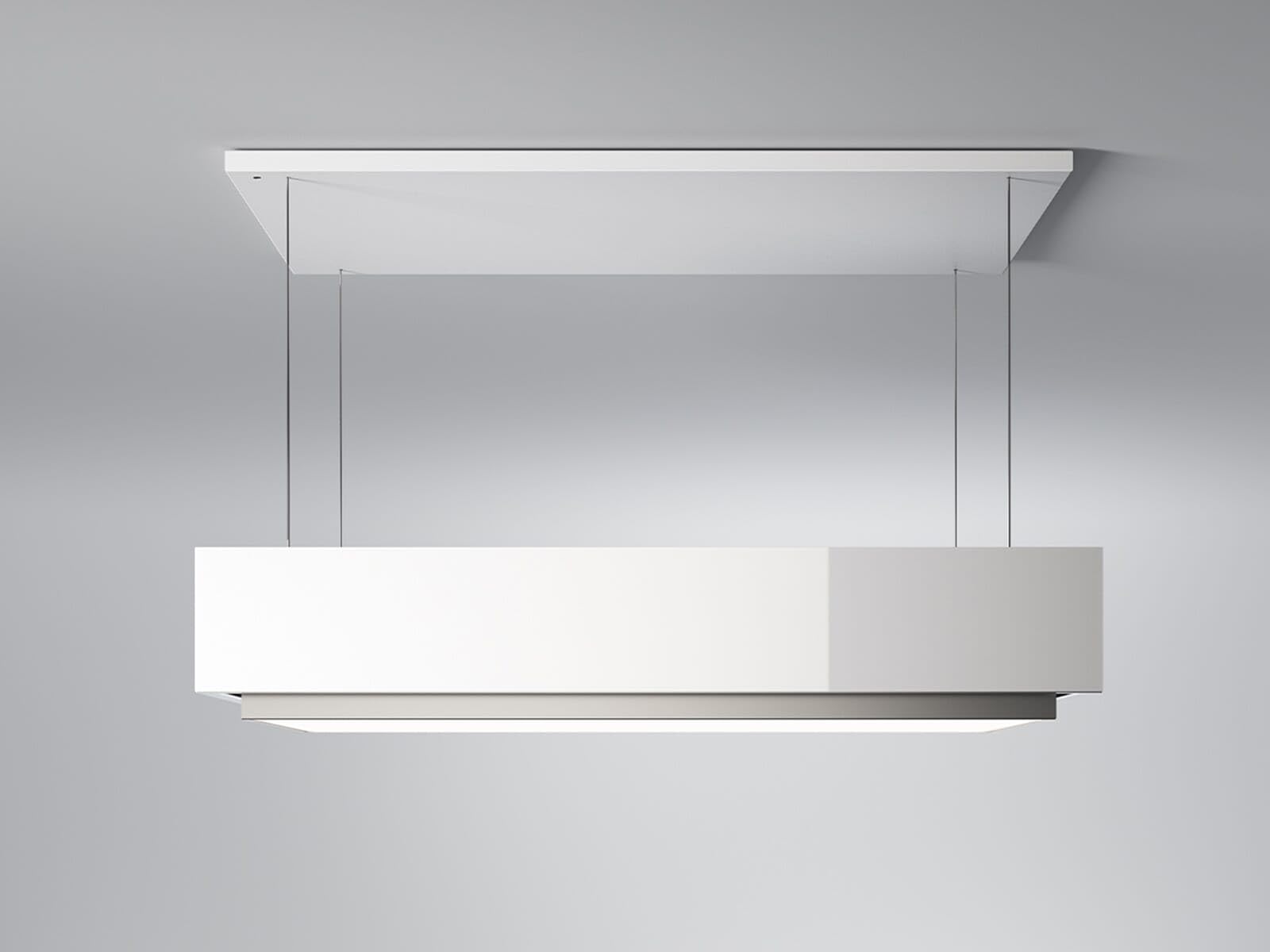 Falmec Levante Inselhaube 120 cm Glas/Weiß