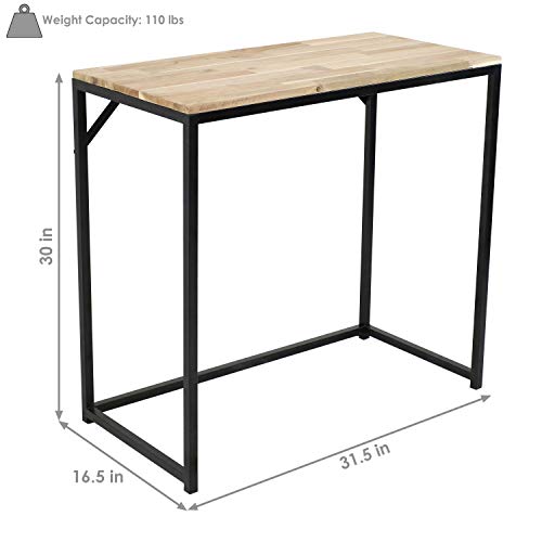 Sunnydaze Indoor Unfinished Acacia Wood End Table - Rustic Decorative End Table - Accent Table #TOP1
