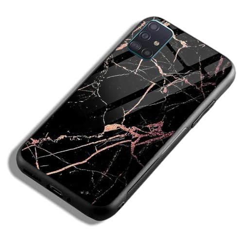 Image of COLORflow Back Cover Compatible with Samsung Galaxy A71 | Black Marble Golden | Shockproof TPU Bumper Cover with Camera Protection Back Cover Compatible with Samsung Galaxy A71