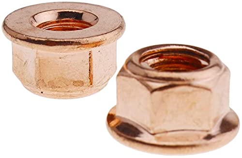 12 Pcs Exhaust Manifold Nuts Head Stud Nut M8 Hex Copper Self Locking Fit For Bmw E30 3 Series #TOP2