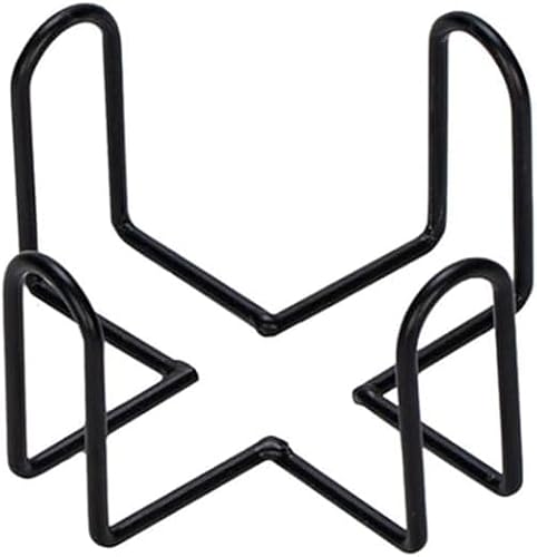 Black 4.4 Inch Iron Metal Coaster Holder for Both Round and Square Coasters New Modern Design, Stronger, Thicker Construction Holds Up to 7 Coasters Bar Tools