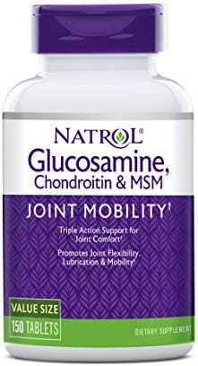 Natrol Glucosamine Chondroitin and MSM Tablets, 150-Count