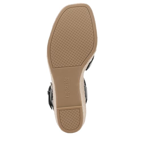 LifeStride Women's Havana Espadrille Wedge Sandal Black 6.5 W by LifeStride - Used condition - Image 4