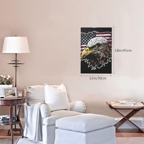 Impression toile armée américaine drapeau aigle poster mural salon