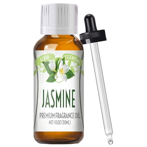Good Essential Professional Jasmine Fragrance Oil (30ml / 1 fl oz) for Diffusers, Candles, Soaps, Lotion & Perfume - Jasmine Fragrance Oil for Candle Making