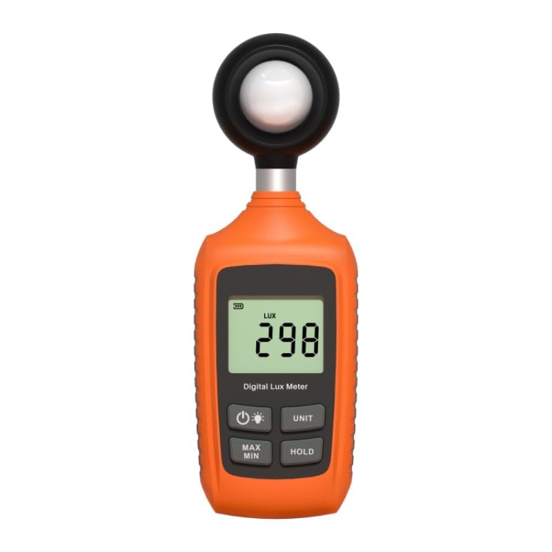 Digital Lux Meter for Measuring Light Levels - Portable Illuminance Tester 0-200K Lux with Backlit Display - for Homes, Offices, Greenhouses and More