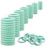 Antye 100P Hair Ties - Seamless No-Snag No-Damage Elastic Ponytail Holder for Thick or Thin Hair, All Age Friendly, Suitable for Baseball & Tennis (Mint Green)