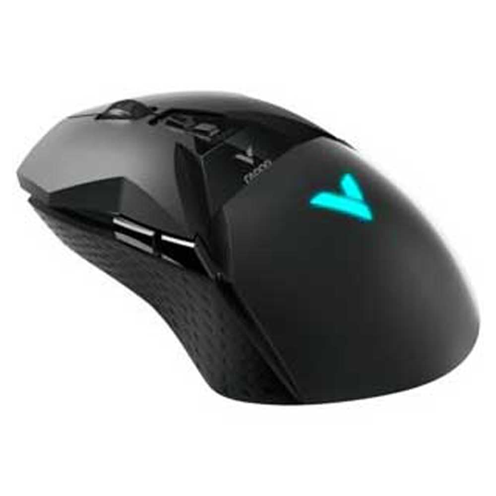 Rapoo VPRO VT950 bezprzewodowa mysz gamingowa, programowalne przyciski, 16 000 DPI, czujnik LED, wielokolorowy, ergonomiczny system oświetlenia dla osób praworęcznych PC i Mac – czarna