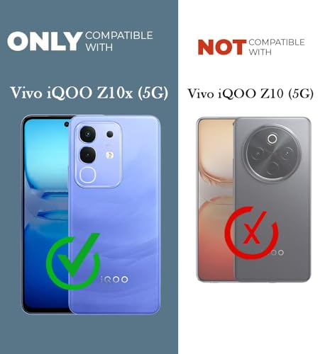 Image of Jkobi Back Cover Case for Vivo iQOO Z10x (Shockproof with Polycarbonate Clear Panel | Professional Black)