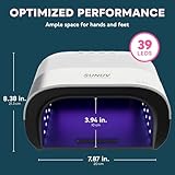SUNUV Led Nail Lamp,Professional Nail Dryer for Gel Polish Curing Light Machine, with Automatic Sensor and LCD Display for Home and Nail Salon - Image 7