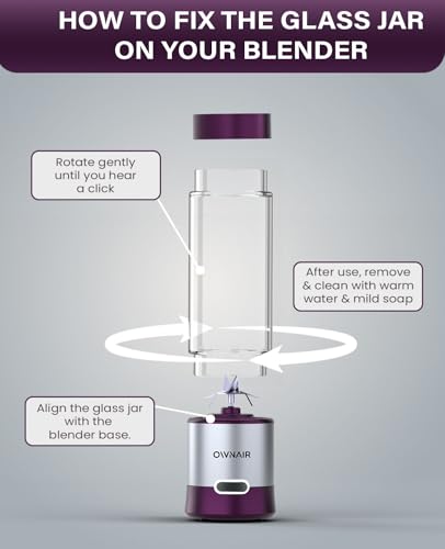 Image of Ownair glass jar only for Original Blender (Purple), 450ml