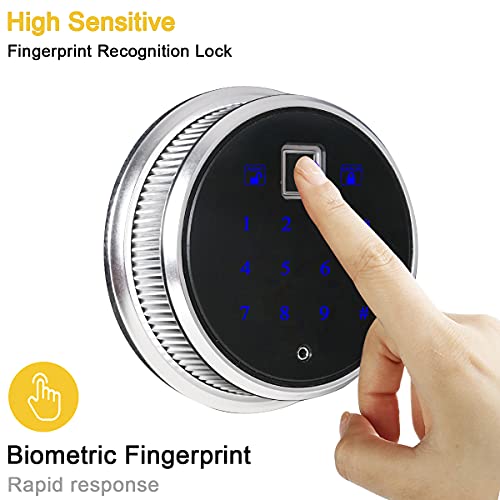 Parrency Security Fingerprint Biometric Safe Digital Safe For Home, Office，13.8 X 9.8 X 9.8 Inches，Pink #TOP3