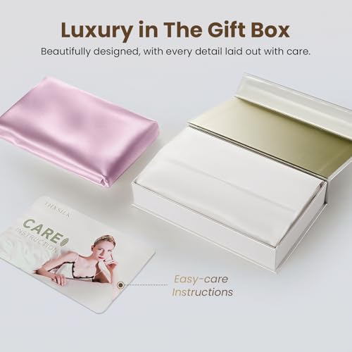 Image of THXSILK 100% Pure Mulberry Silk Body Pillowcase for Hair and Skin - 25 Momme - Upgraded Real Grade 6A+ Silk - Durable, Soft Breathable Silk Pillow Case (Body Size 20 inchx54 inch, Light Purple)