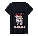 Photo Gallery donna christmas shetland sheepdog unicorn sunglasses sheltie maglietta con collo a v Photo Gallery donna christmas shetland sheepdog unicorn sunglasses sheltie maglietta con collo a v